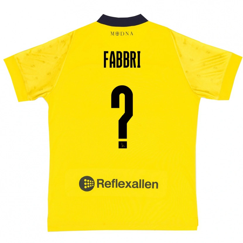 Danxen Herren Tito Fabbri #0 Gelb Marineblau Heimtrikot Trikot 2025/26 T-Shirt Schweiz