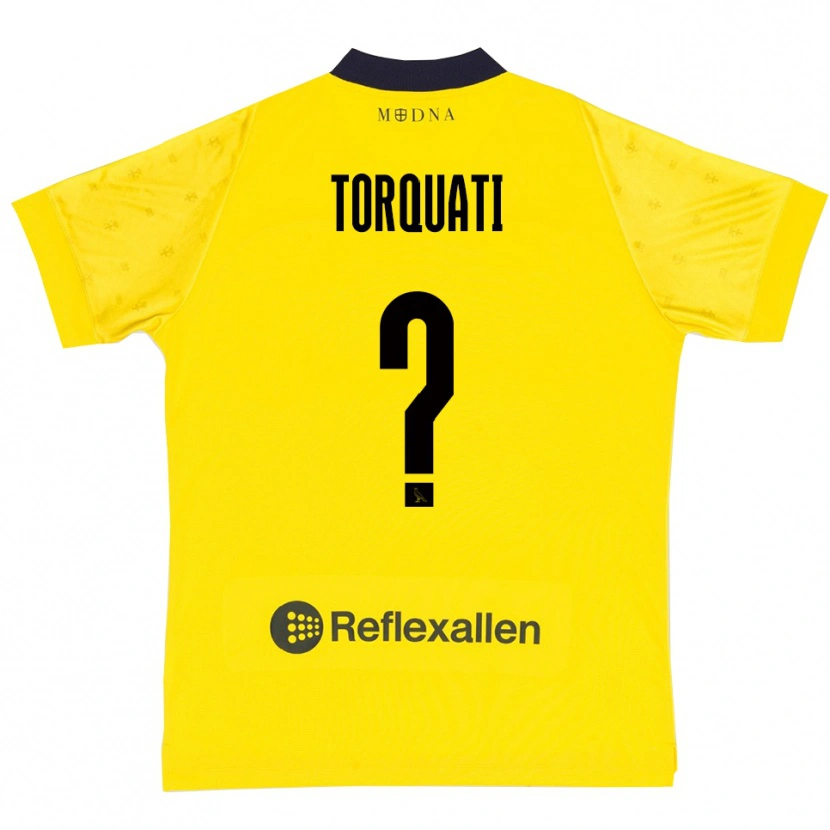 Danxen Herren Alessandro Torquati #0 Gelb Marineblau Heimtrikot Trikot 2025/26 T-Shirt Schweiz
