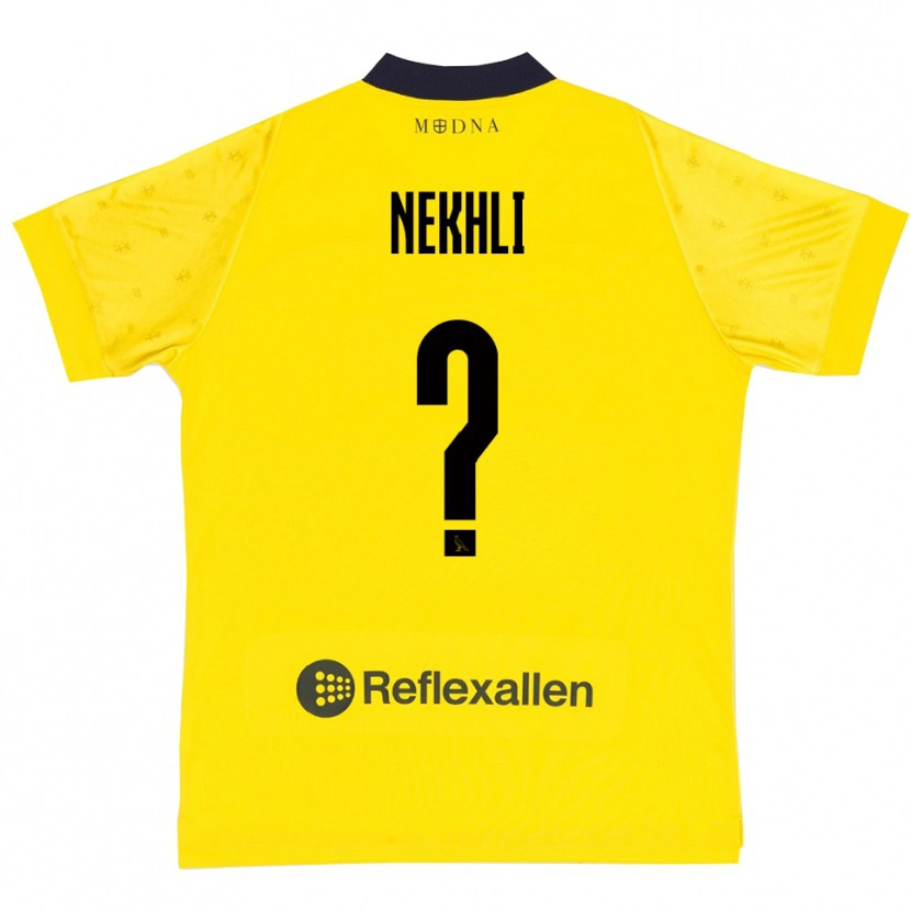 Danxen Herren Adam Nekhli #0 Gelb Marineblau Heimtrikot Trikot 2025/26 T-Shirt Schweiz