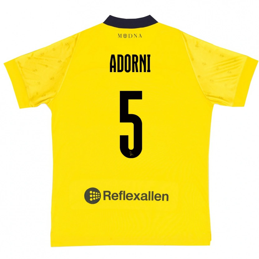 Danxen Herren Davide Adorni #5 Gelb Marineblau Heimtrikot Trikot 2025/26 T-Shirt Schweiz