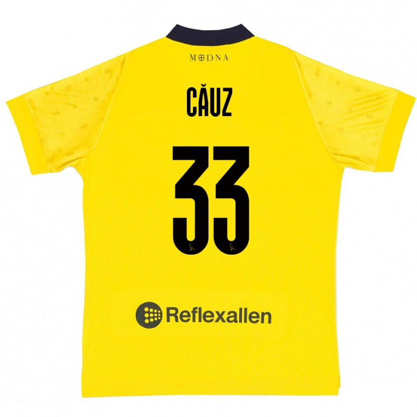 Danxen Herren Cristian Căuz #33 Gelb Marineblau Heimtrikot Trikot 2025/26 T-Shirt Schweiz