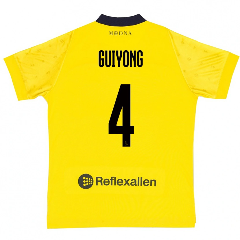 Danxen Herren Franck Guiyong #4 Gelb Marineblau Heimtrikot Trikot 2025/26 T-Shirt Schweiz