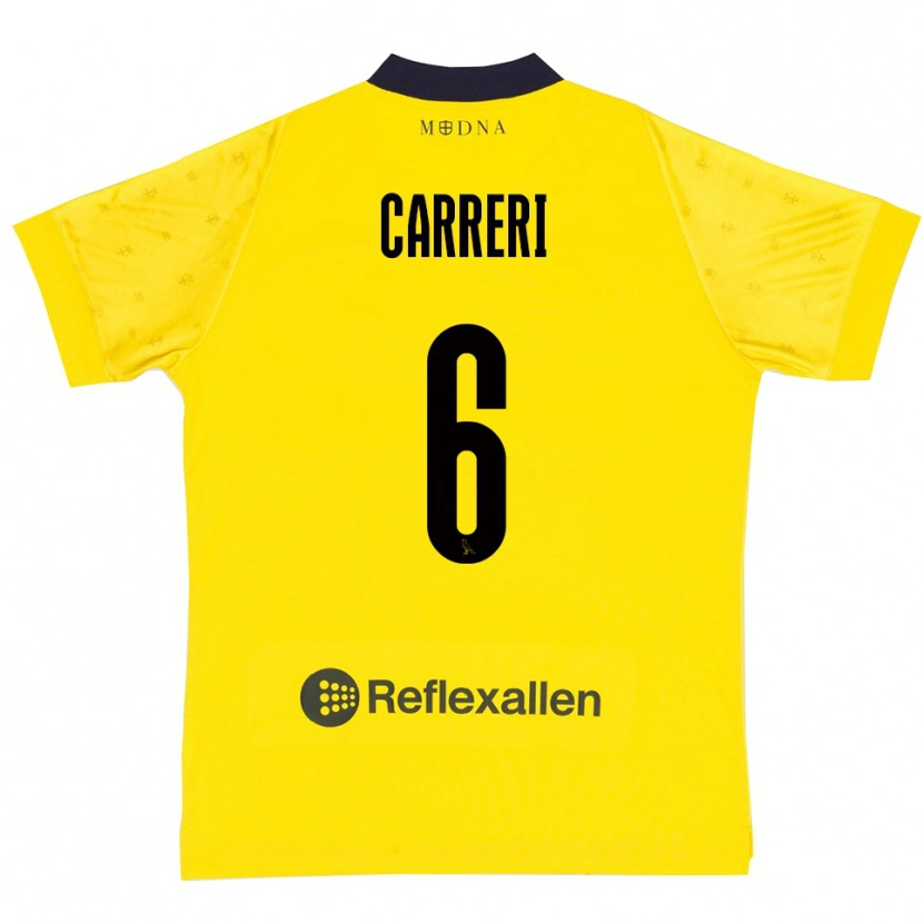 Danxen Herren Carlo Carreri #6 Gelb Marineblau Heimtrikot Trikot 2025/26 T-Shirt Schweiz