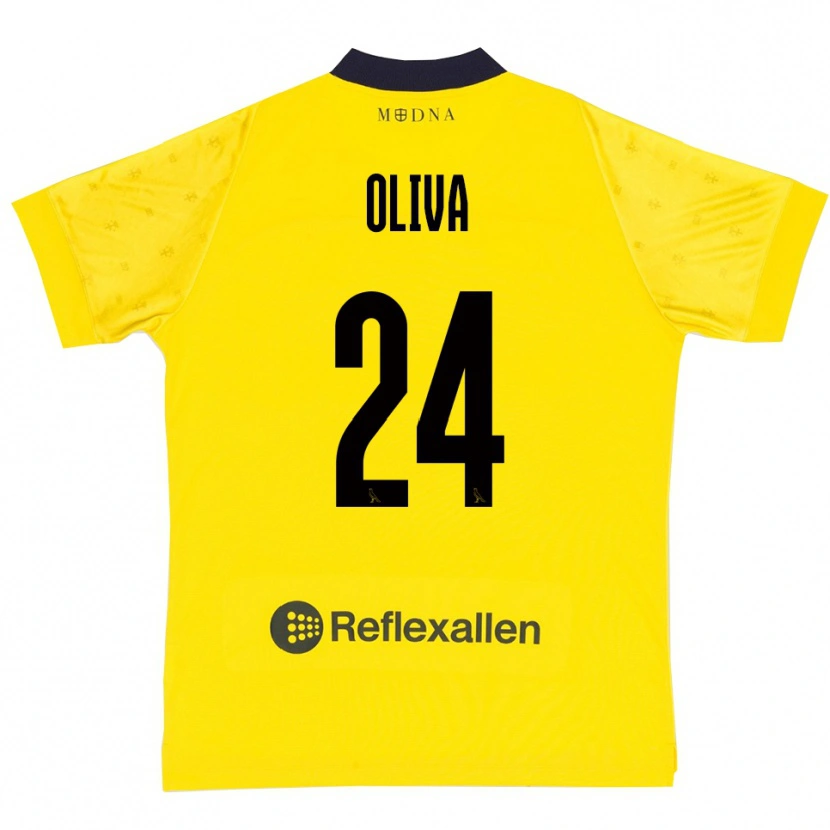 Danxen Herren Marco Oliva #24 Gelb Marineblau Heimtrikot Trikot 2025/26 T-Shirt Schweiz