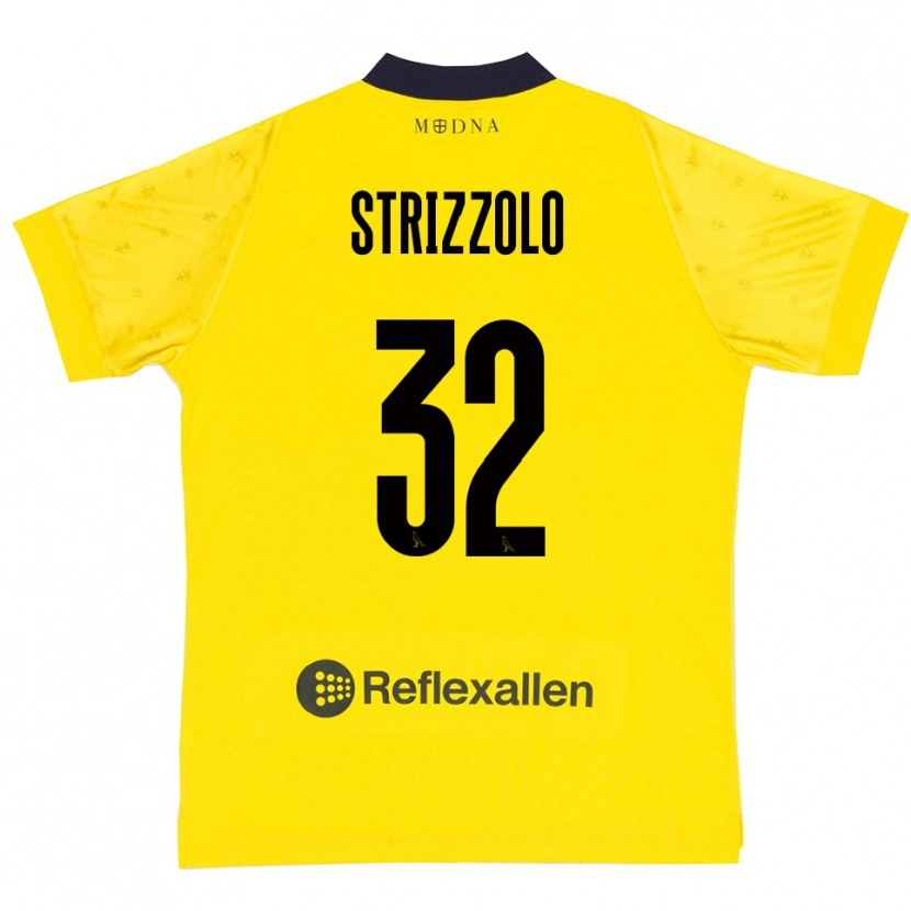 Danxen Herren Luca Strizzolo #32 Gelb Marineblau Heimtrikot Trikot 2025/26 T-Shirt Schweiz