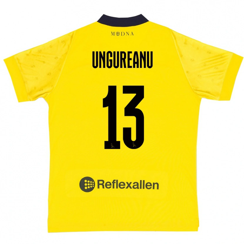 Danxen Herren Eduard Ungureanu #13 Gelb Marineblau Heimtrikot Trikot 2025/26 T-Shirt Schweiz