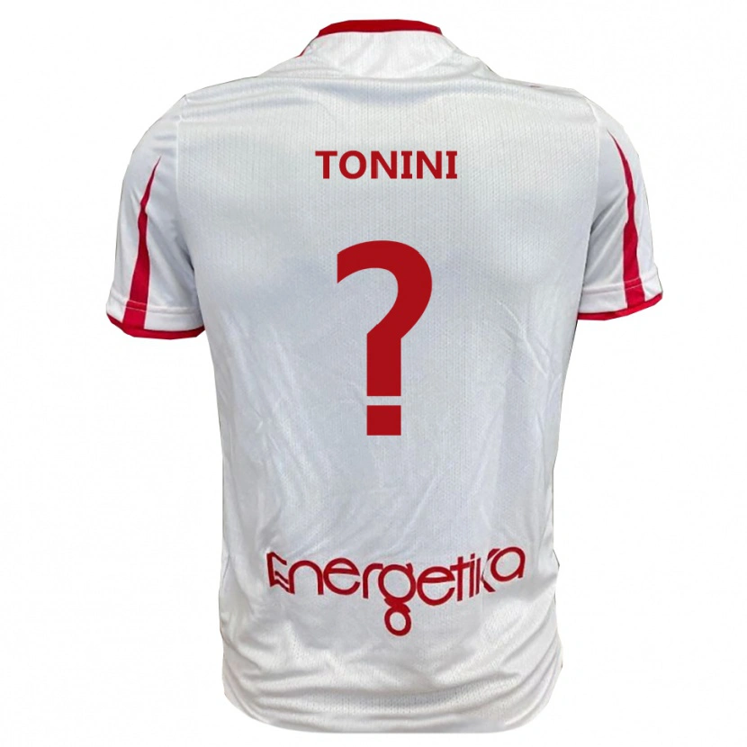 Danxen Herren Simone Tonini #0 Weiß Rot Heimtrikot Trikot 2025/26 T-Shirt Schweiz