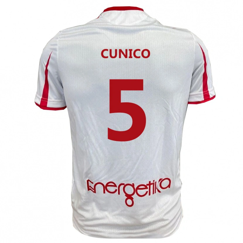 Danxen Herren Lorenzo Cunico #5 Weiß Rot Heimtrikot Trikot 2025/26 T-Shirt Schweiz