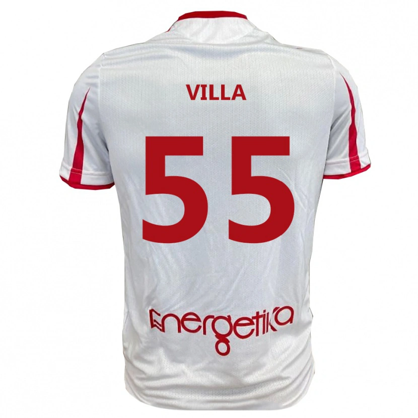 Danxen Herren Lorenzo Villa #55 Weiß Rot Heimtrikot Trikot 2025/26 T-Shirt Schweiz