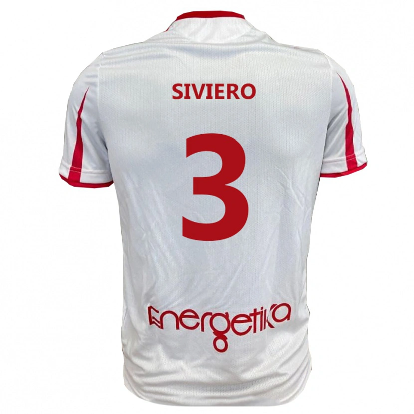 Danxen Herren Mattia Siviero #3 Weiß Rot Heimtrikot Trikot 2025/26 T-Shirt Schweiz