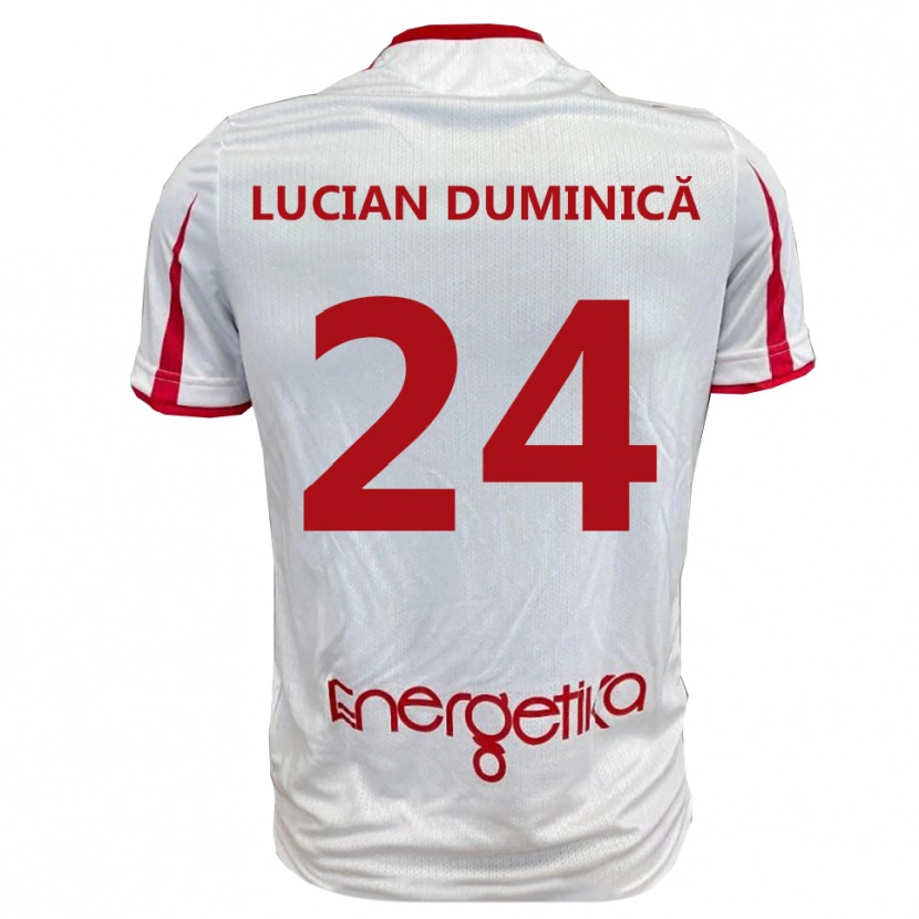 Danxen Herren Nicolae Lucian Duminică #24 Weiß Rot Heimtrikot Trikot 2025/26 T-Shirt Schweiz