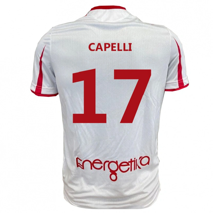 Danxen Herren Alessandro Capelli #17 Weiß Rot Heimtrikot Trikot 2025/26 T-Shirt Schweiz