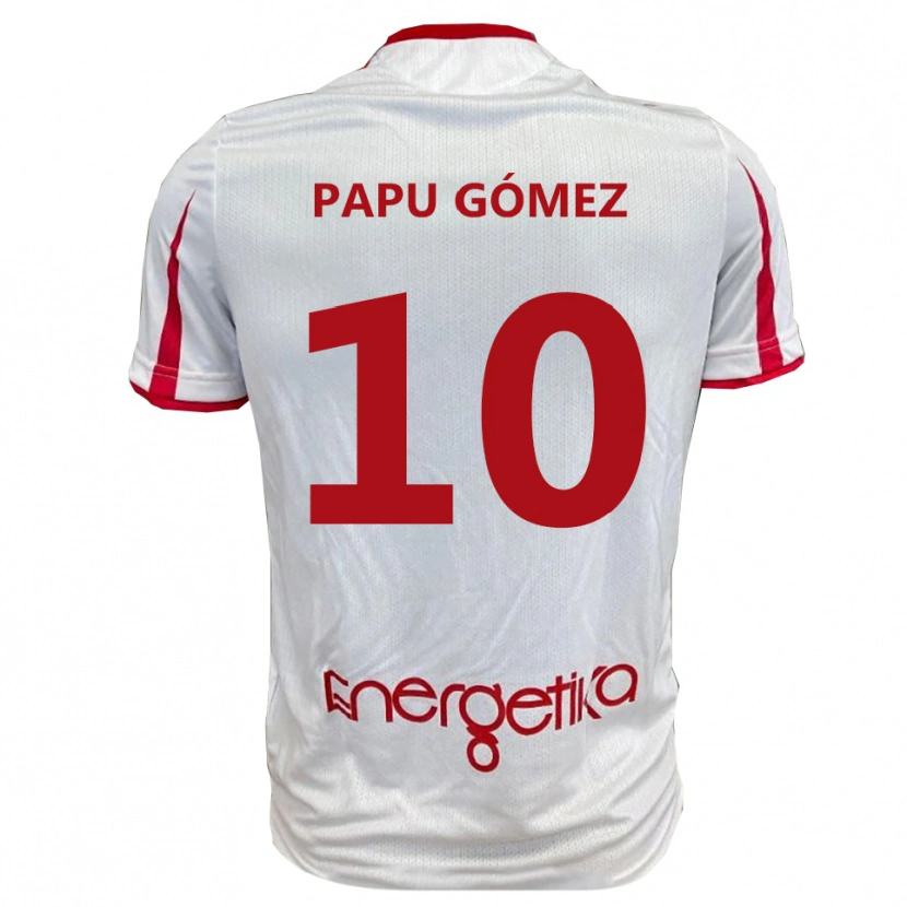 Danxen Herren Papu Gómez #10 Weiß Rot Heimtrikot Trikot 2025/26 T-Shirt Schweiz