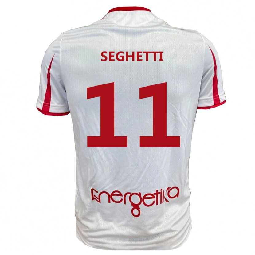Danxen Herren Alessandro Seghetti #11 Weiß Rot Heimtrikot Trikot 2025/26 T-Shirt Schweiz