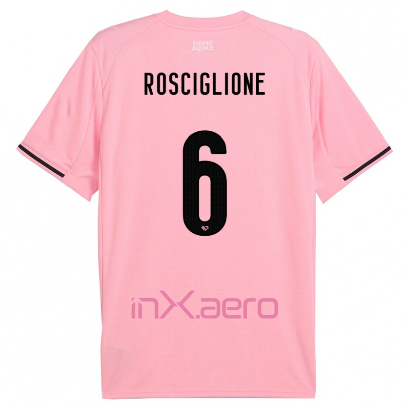 Danxen Herren Davide Rosciglione #6 Pink Schwarz Heimtrikot Trikot 2025/26 T-Shirt Schweiz