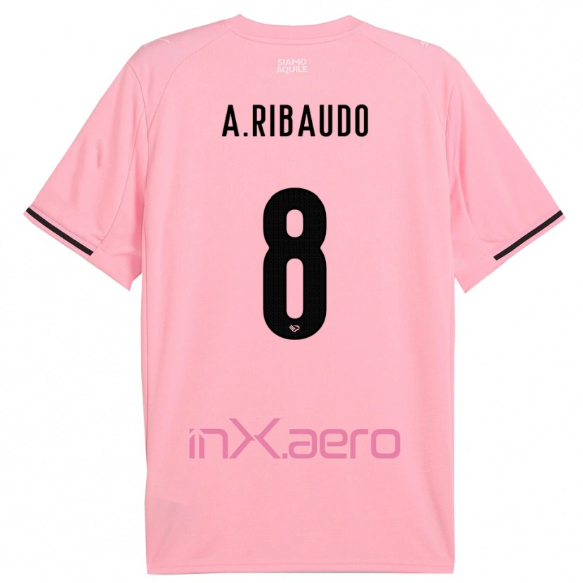 Danxen Herren Alessandro Ribaudo #8 Pink Schwarz Heimtrikot Trikot 2025/26 T-Shirt Schweiz