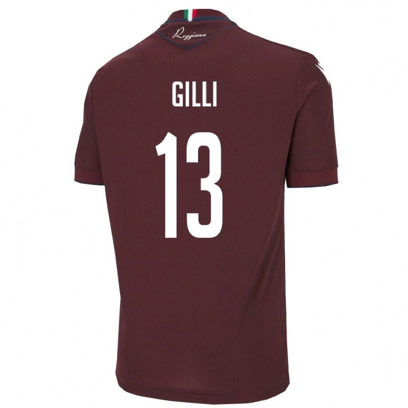 Danxen Herren Alberto Gilli #13 Burgund Weiß Heimtrikot Trikot 2025/26 T-Shirt Schweiz
