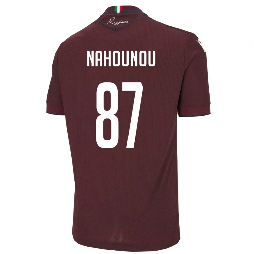 Danxen Herren Yannis Nahounou #87 Burgund Weiß Heimtrikot Trikot 2025/26 T-Shirt Schweiz
