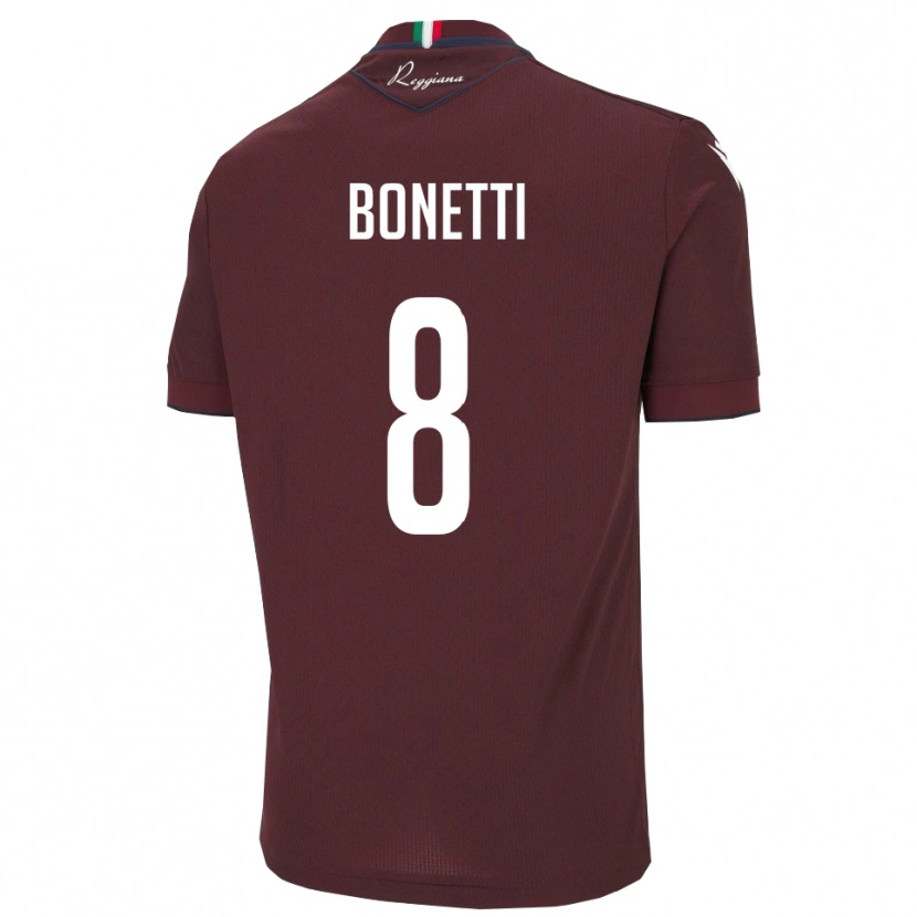 Danxen Herren Simone Bonetti #8 Burgund Weiß Heimtrikot Trikot 2025/26 T-Shirt Schweiz