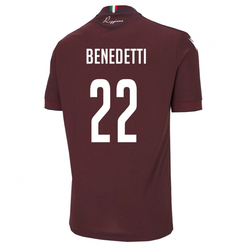 Danxen Herren Samuele Benedetti #22 Burgund Weiß Heimtrikot Trikot 2025/26 T-Shirt Schweiz
