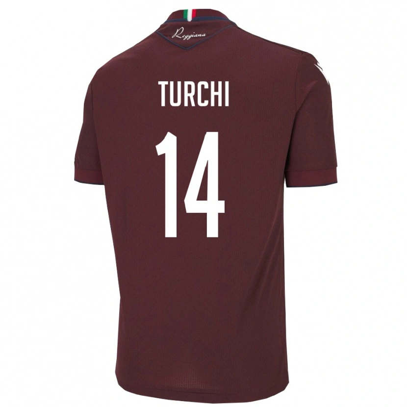 Danxen Herren Nicolò Turchi #14 Burgund Weiß Heimtrikot Trikot 2025/26 T-Shirt Schweiz