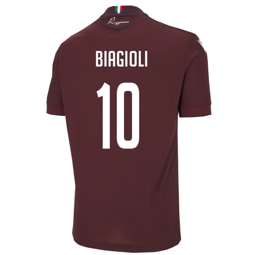 Danxen Herren Martino Biagioli #10 Burgund Weiß Heimtrikot Trikot 2025/26 T-Shirt Schweiz