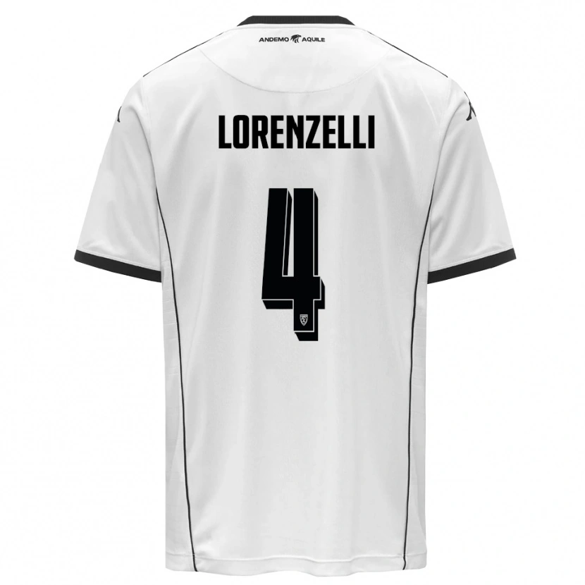 Danxen Herren Emanuele Lorenzelli #4 Weiß Schwarz Heimtrikot Trikot 2025/26 T-Shirt Schweiz