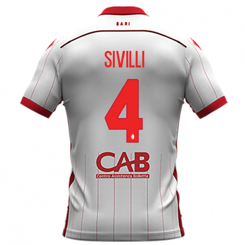 Danxen Herren Federico Sivilli #4 Weiß Rot Heimtrikot Trikot 2025/26 T-Shirt Schweiz