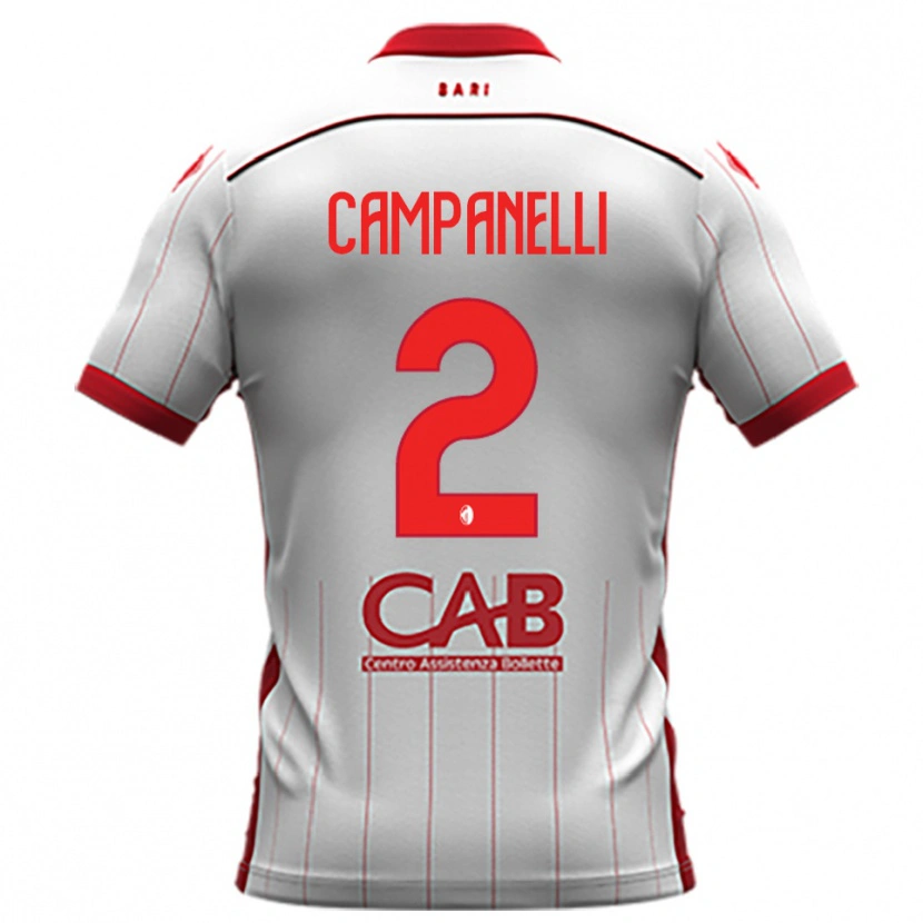 Danxen Herren Alessio Campanelli #2 Weiß Rot Heimtrikot Trikot 2025/26 T-Shirt Schweiz