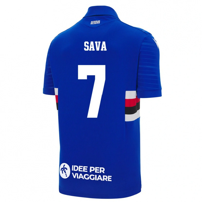 Danxen Herren Samuele Sava #7 Blau Weiß Heimtrikot Trikot 2025/26 T-Shirt Schweiz