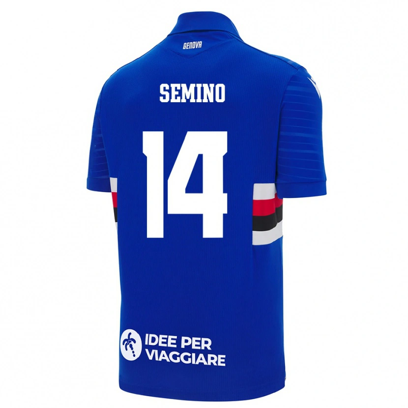 Danxen Herren Pietro Semino #14 Blau Weiß Heimtrikot Trikot 2025/26 T-Shirt Schweiz