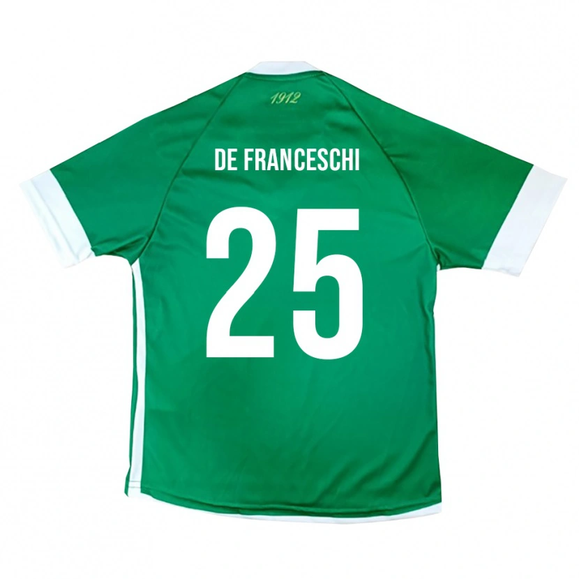 Danxen Herren Edoardo De Franceschi #25 Grün Weiß Heimtrikot Trikot 2025/26 T-Shirt Schweiz