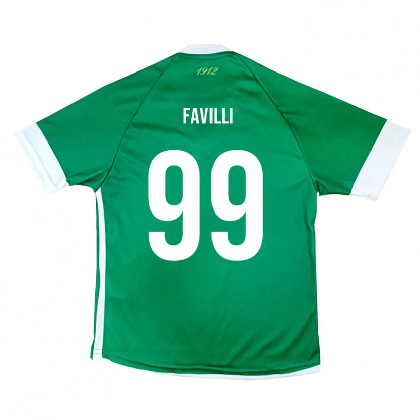 Danxen Herren Andrea Favilli #99 Grün Weiß Heimtrikot Trikot 2025/26 T-Shirt Schweiz