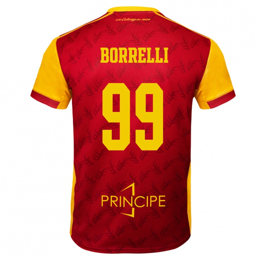 Danxen Herren Edoardo Borrelli #99 Gelb Rot Heimtrikot Trikot 2025/26 T-Shirt Schweiz