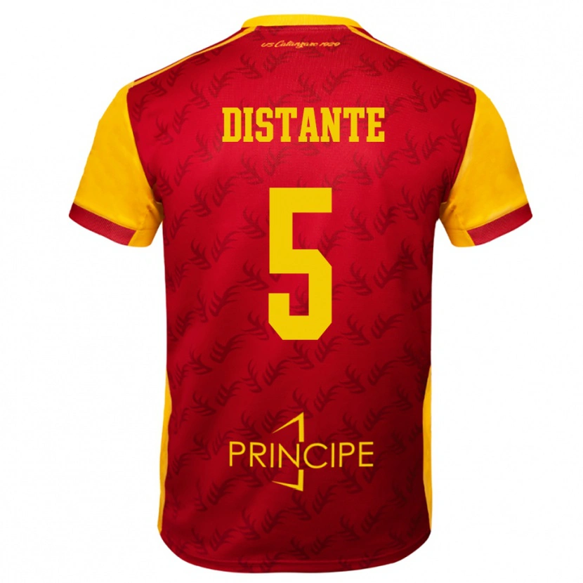 Danxen Herren Marco Distante #5 Gelb Rot Heimtrikot Trikot 2025/26 T-Shirt Schweiz