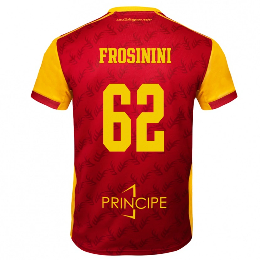 Danxen Herren Ruggero Frosinini #62 Gelb Rot Heimtrikot Trikot 2025/26 T-Shirt Schweiz
