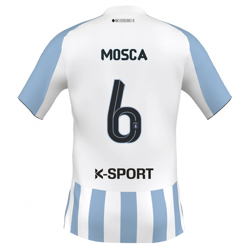 Danxen Herren Giulio Mosca #6 Weiß Himmelblau Heimtrikot Trikot 2025/26 T-Shirt Schweiz