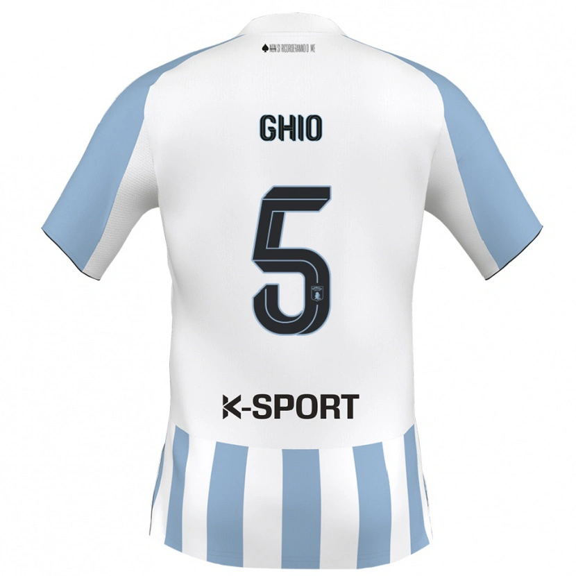 Danxen Herren Umberto Ghio #5 Weiß Himmelblau Heimtrikot Trikot 2025/26 T-Shirt Schweiz