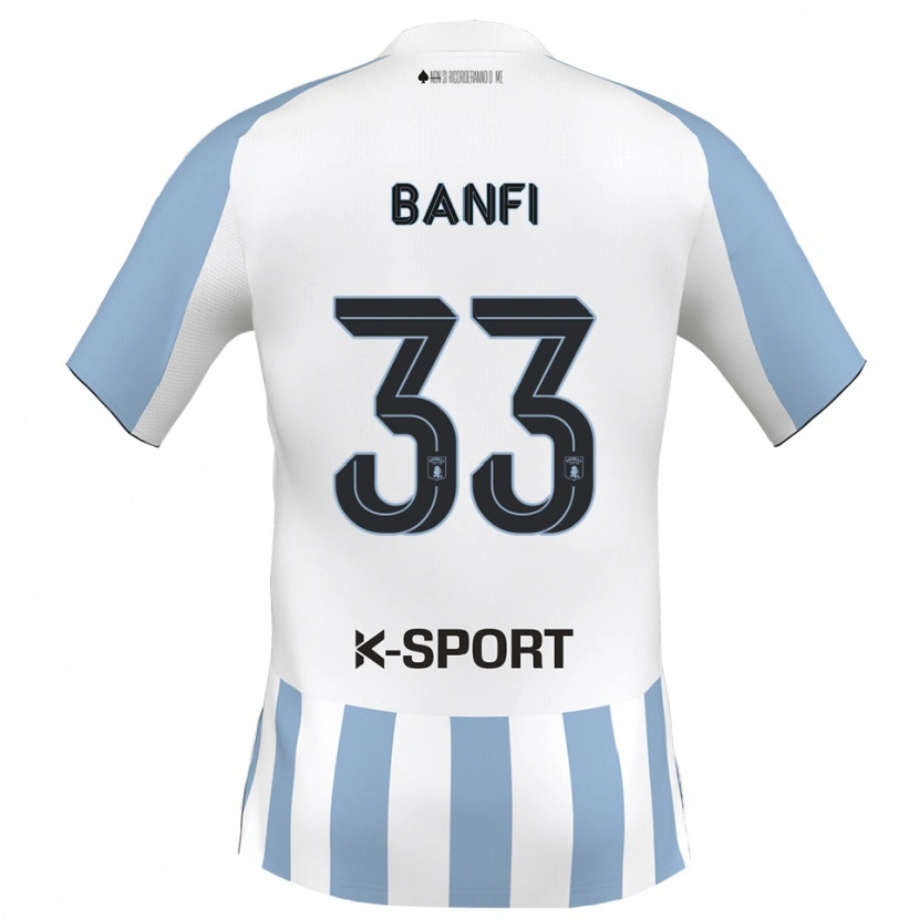 Danxen Herren Emanuele Banfi #33 Weiß Himmelblau Heimtrikot Trikot 2025/26 T-Shirt Schweiz
