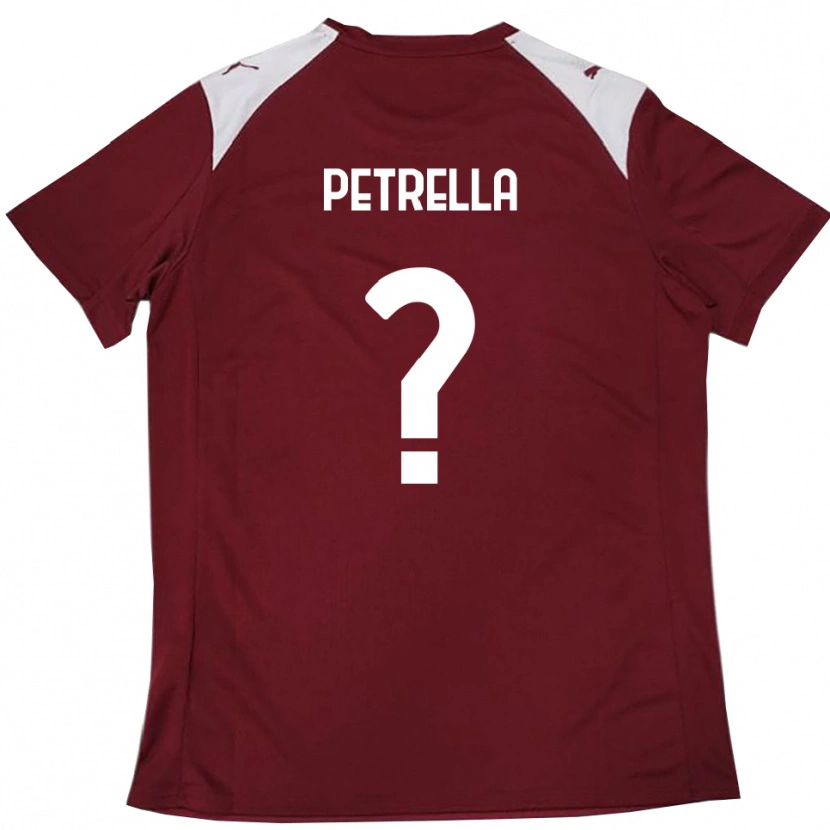 Danxen Herren Domenico Petrella #0 Burgunderrot Weiß Heimtrikot Trikot 2025/26 T-Shirt Schweiz