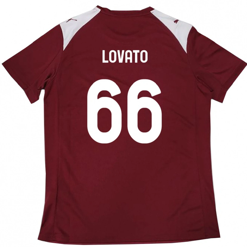 Danxen Herren Matteo Lovato #66 Burgunderrot Weiß Heimtrikot Trikot 2025/26 T-Shirt Schweiz
