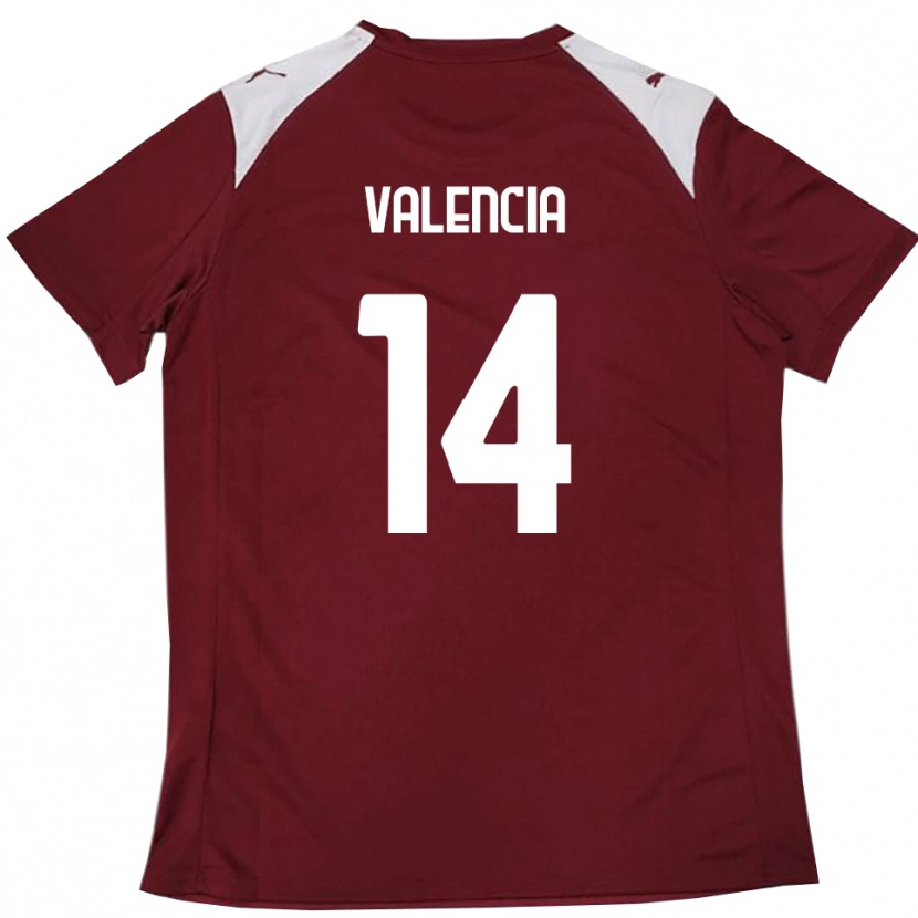 Danxen Herren Diego Valencia #14 Burgunderrot Weiß Heimtrikot Trikot 2025/26 T-Shirt Schweiz