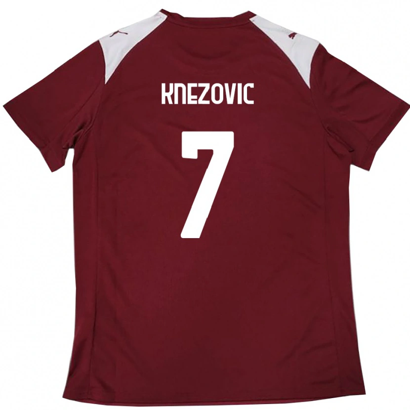 Danxen Herren Borna Knezovic #7 Burgunderrot Weiß Heimtrikot Trikot 2025/26 T-Shirt Schweiz