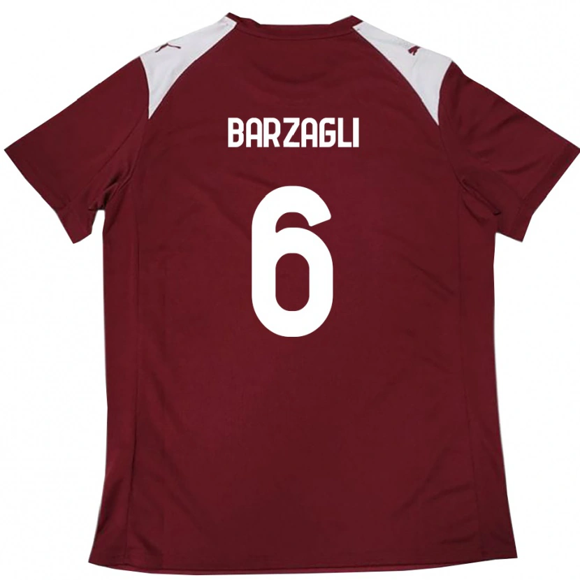 Danxen Herren Gabriele Barzagli #6 Burgunderrot Weiß Heimtrikot Trikot 2025/26 T-Shirt Schweiz
