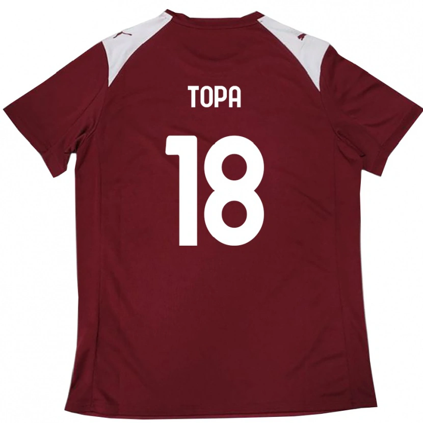 Danxen Herren Matei Topa #18 Burgunderrot Weiß Heimtrikot Trikot 2025/26 T-Shirt Schweiz