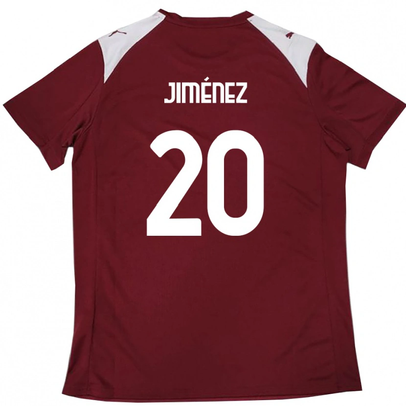 Danxen Herren Kaleb Jiménez #20 Burgunderrot Weiß Heimtrikot Trikot 2025/26 T-Shirt Schweiz