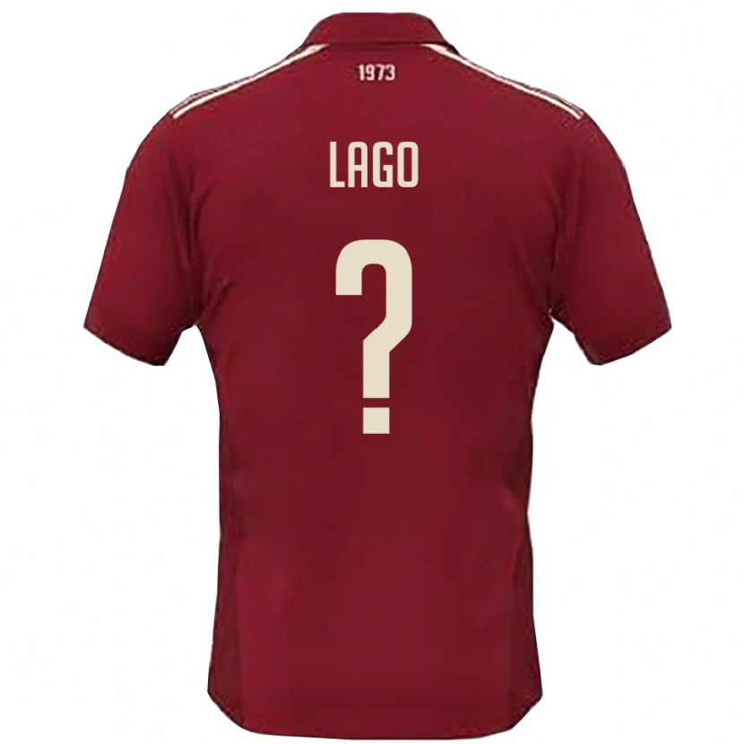 Danxen Herren Matteo Lago #0 Burgunderrot Weiß Heimtrikot Trikot 2025/26 T-Shirt Schweiz