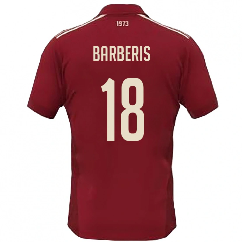 Danxen Herren Andrea Barberis #18 Burgunderrot Weiß Heimtrikot Trikot 2025/26 T-Shirt Schweiz