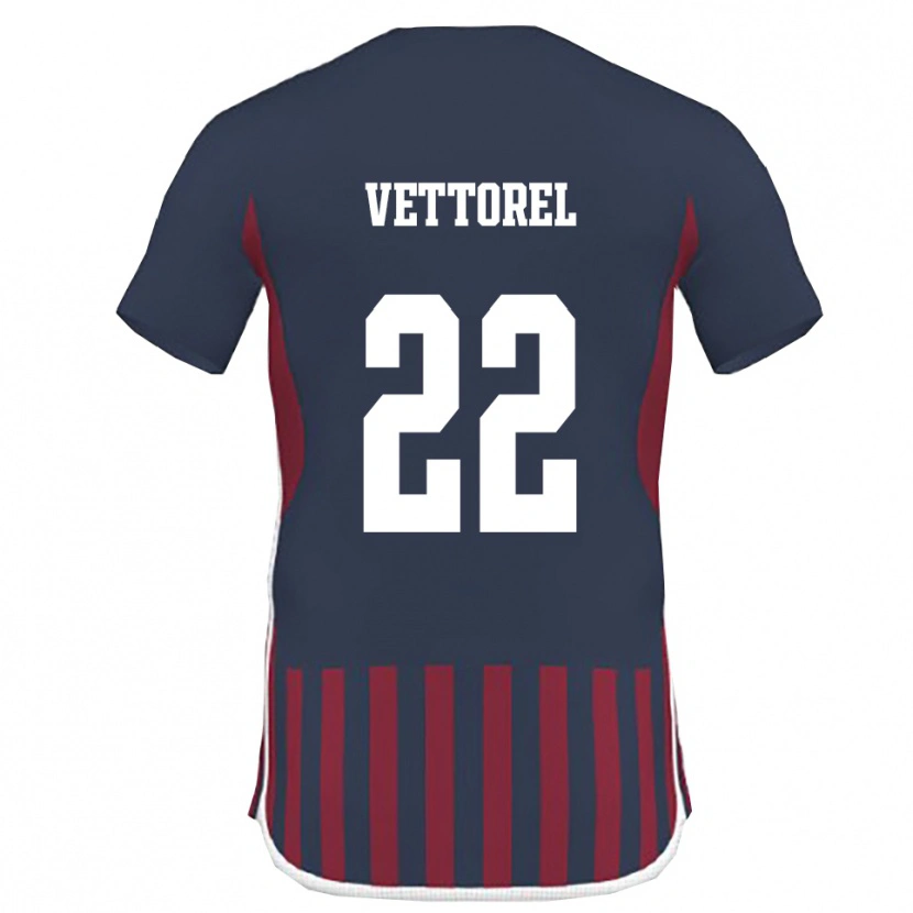 Danxen Herren Thomas Vettorel #22 Marineblau Rot Heimtrikot Trikot 2025/26 T-Shirt Schweiz