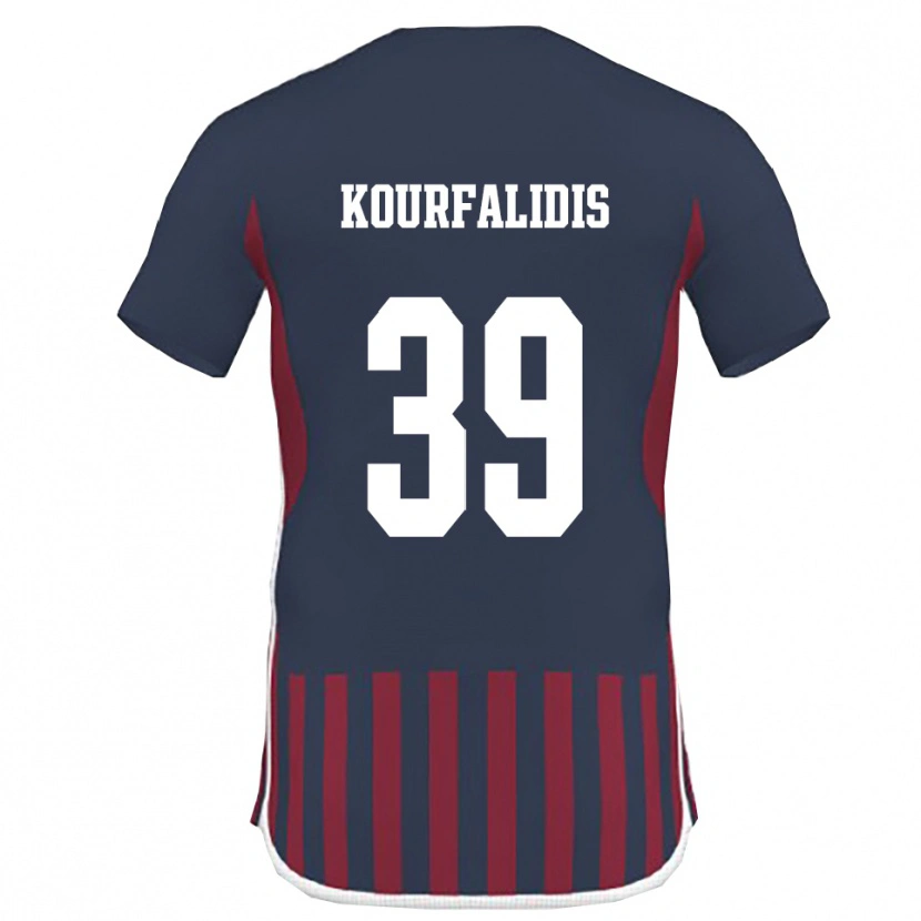Danxen Herren Christos Kourfalidis #39 Marineblau Rot Heimtrikot Trikot 2025/26 T-Shirt Schweiz